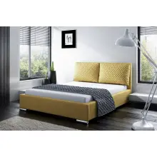 PRATO T2 łóżko tapicerowane 120x200 ze stelażem i pojemnikiem, ozdobne poduchy